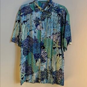 Paradise Collection Tropical Reef Men's Casual Button Down Shirt